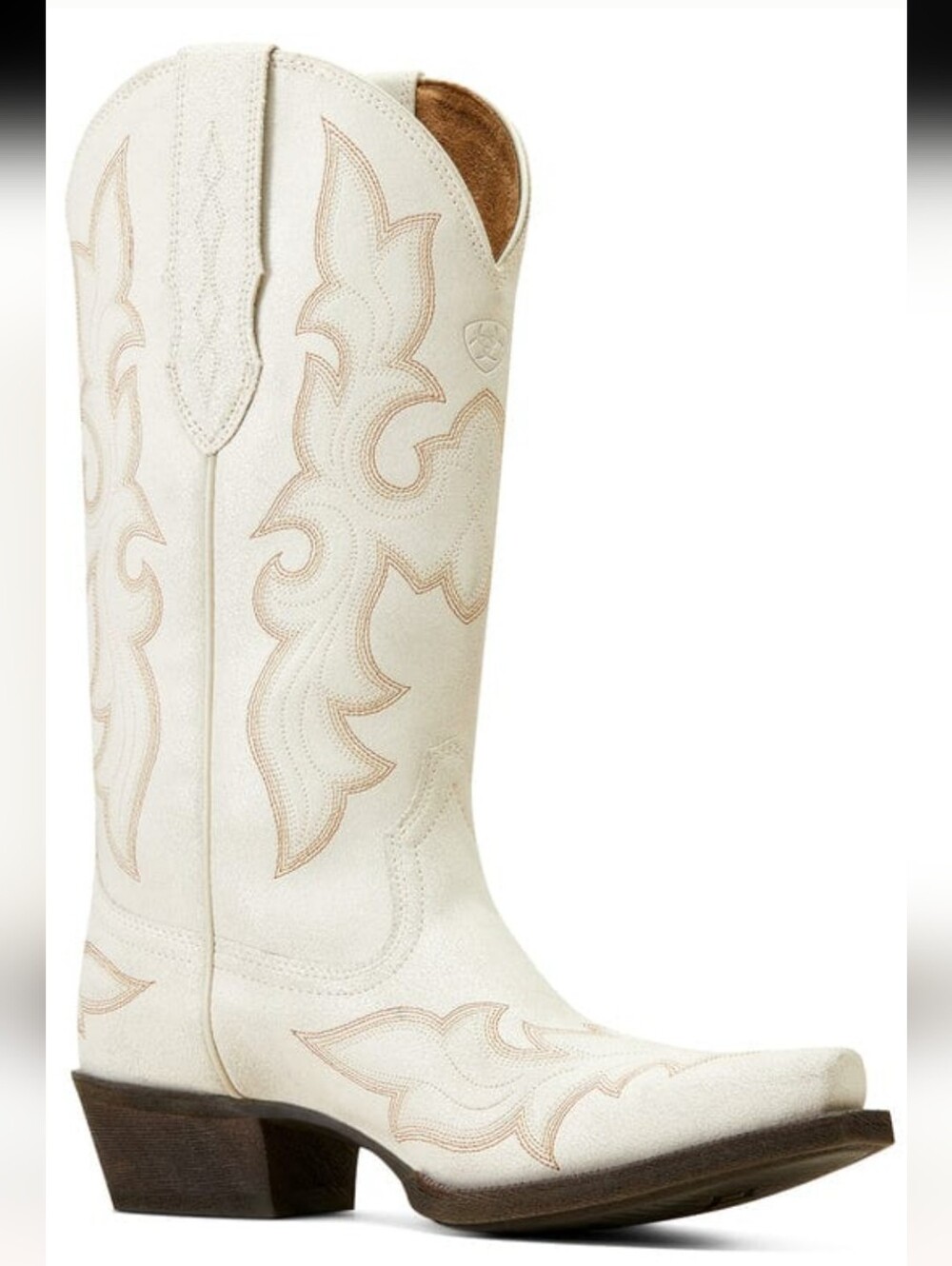 Ariat Women's Jennings Distresses Ivory Snip Toe Western Boot 10046996